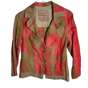 Canvasbacks Vintage Blazer jacket womens size 6 Linen 80's Made in USA